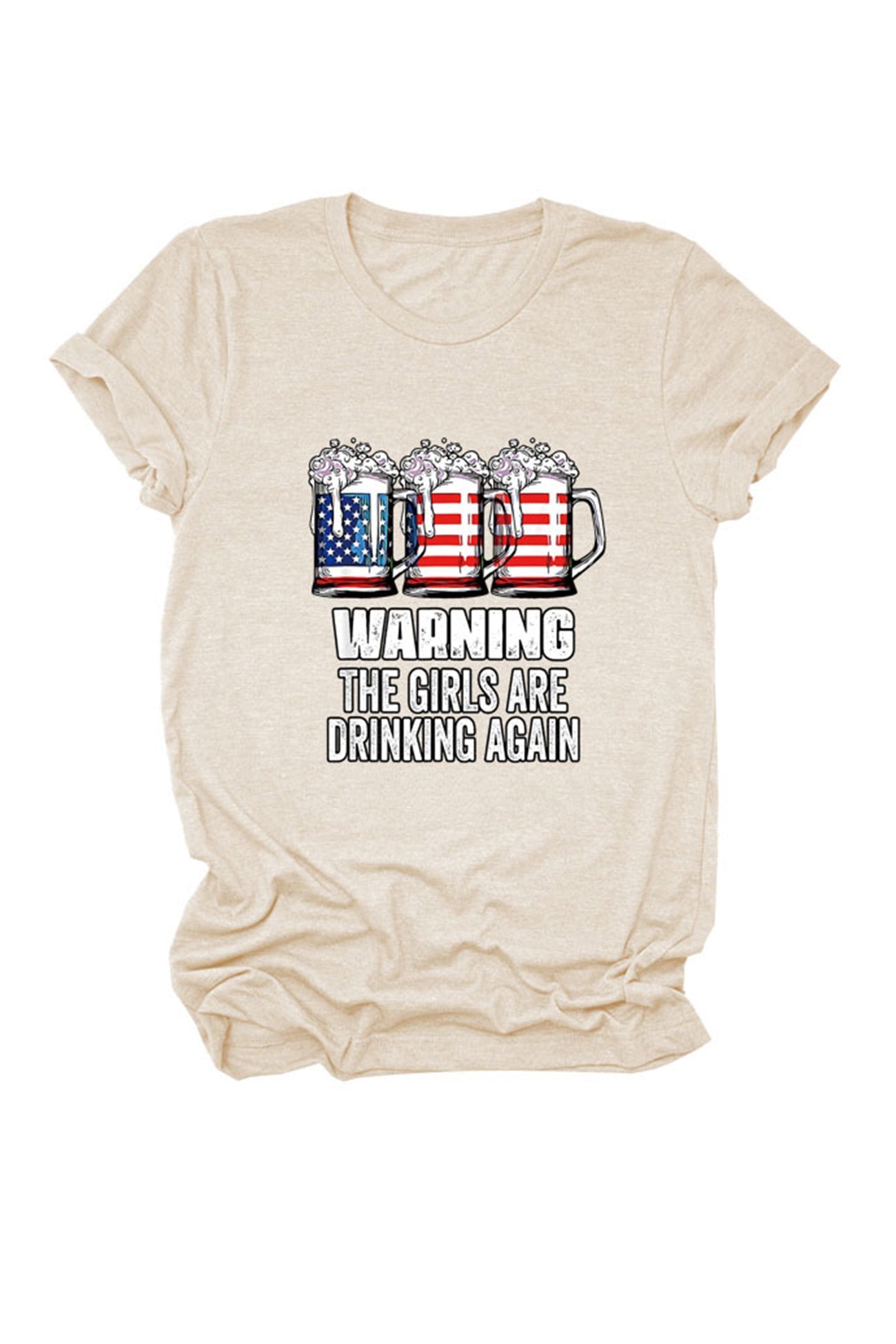 BerryBetty - Warning The Girls Are Printed T-Shirt