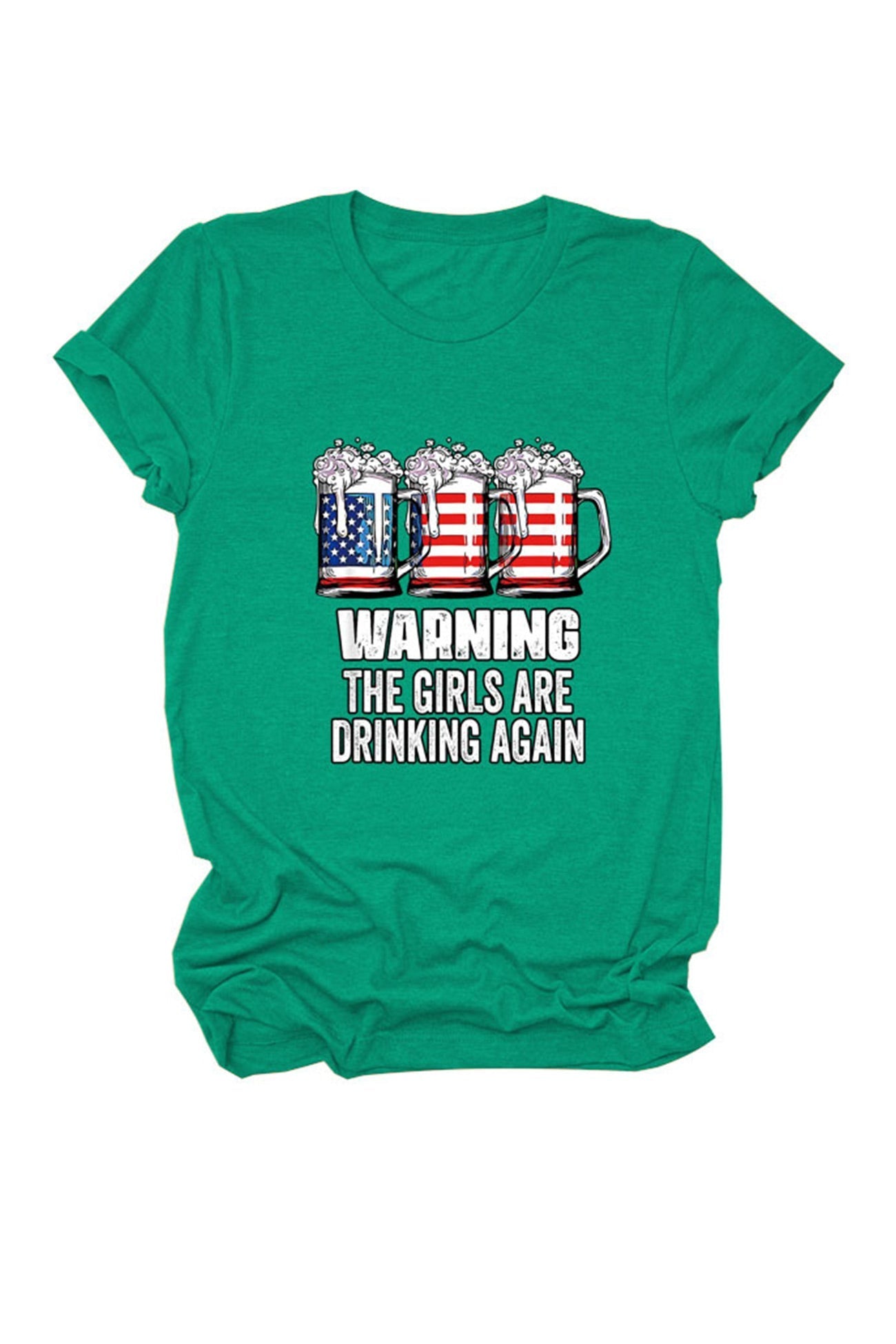 BerryBetty - Warning The Girls Are Printed T-Shirt