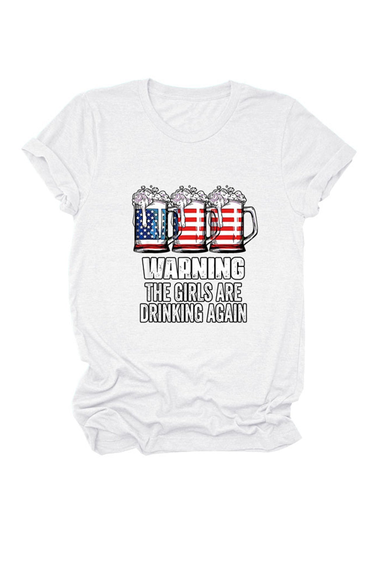 BerryBetty - Warning The Girls Are Printed T-Shirt