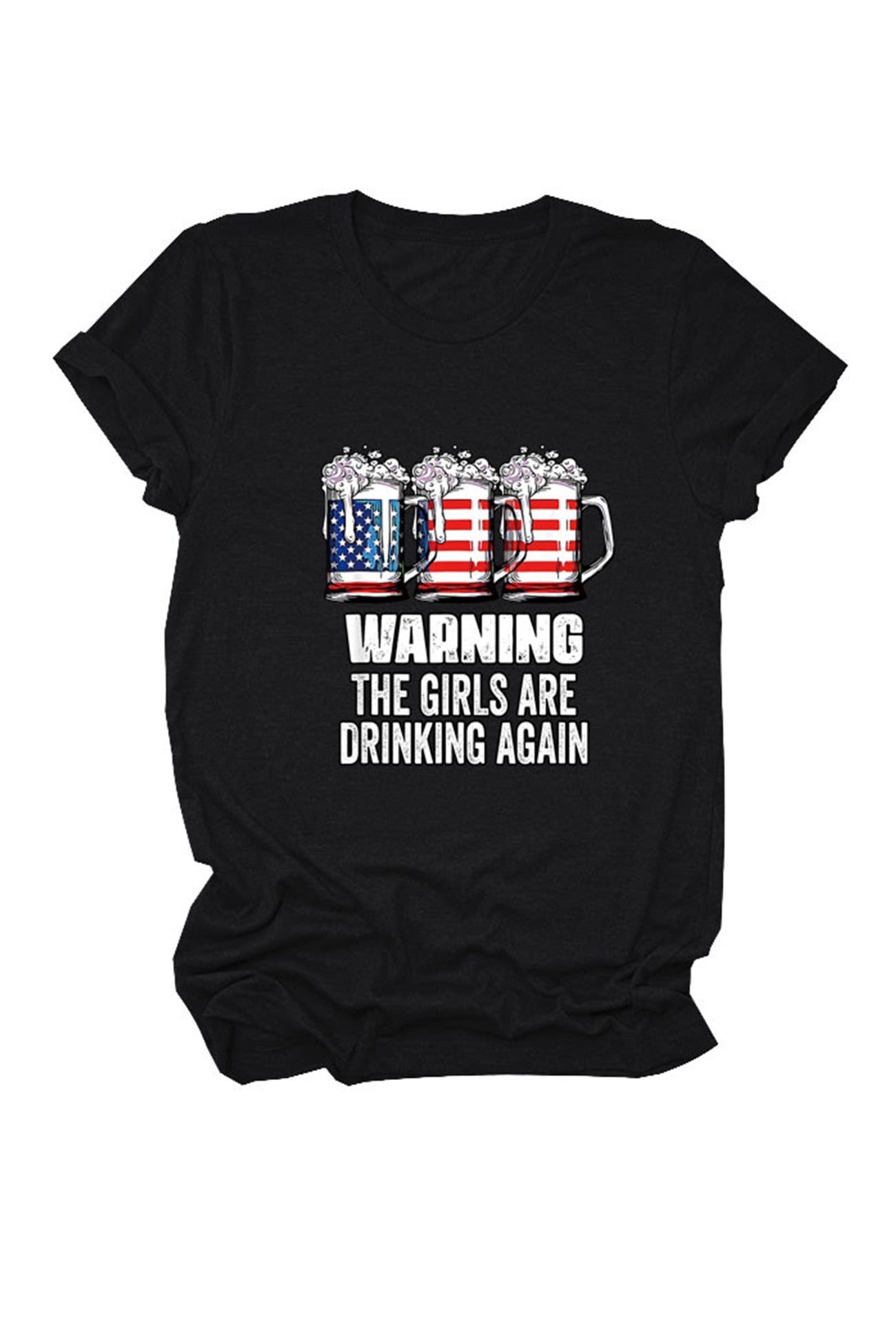 BerryBetty - Warning The Girls Are Printed T-Shirt