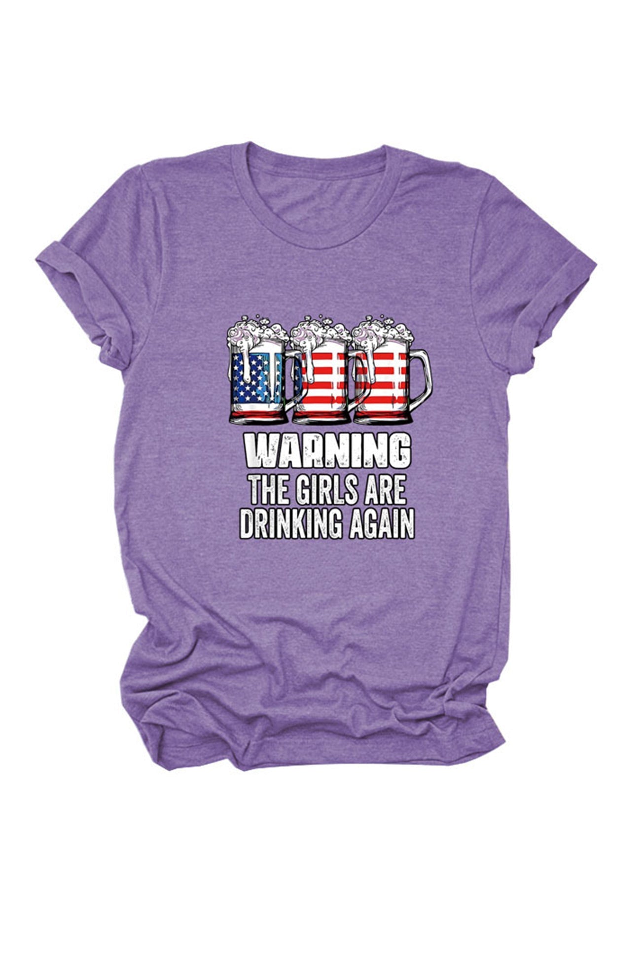 BerryBetty - Warning The Girls Are Printed T-Shirt