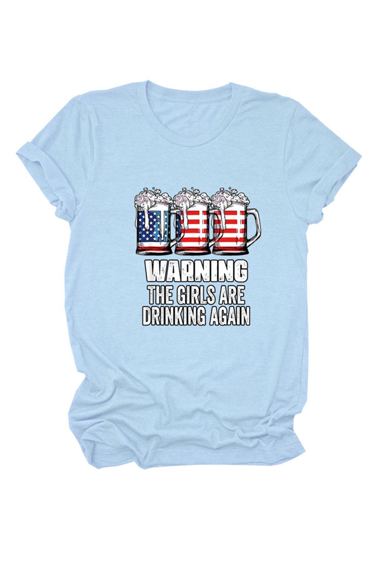 BerryBetty - Warning The Girls Are Printed T-Shirt
