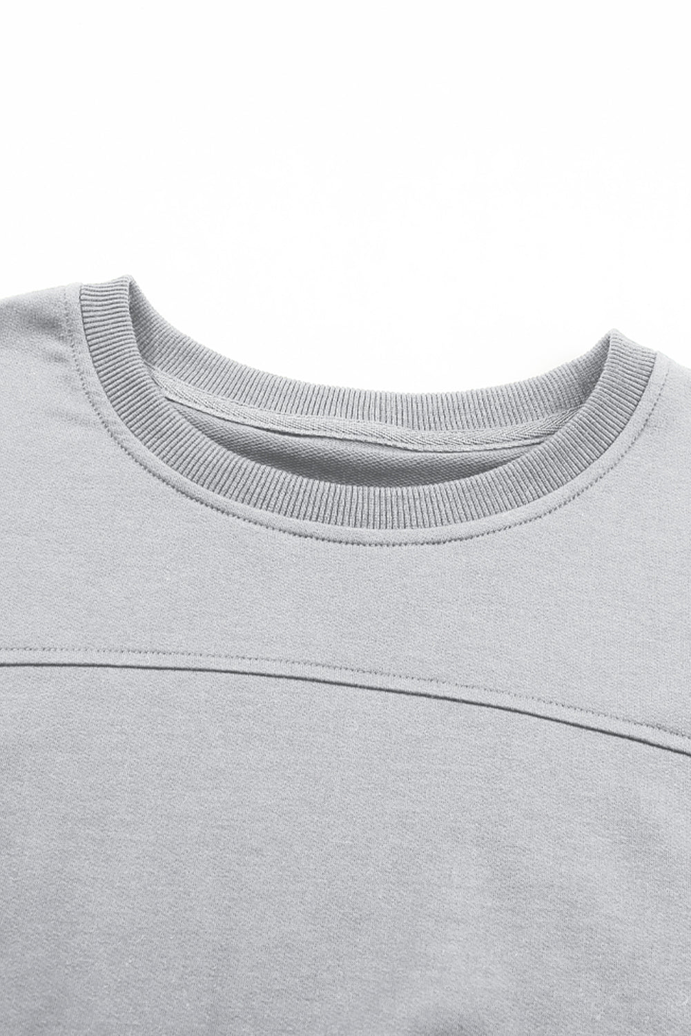 BerryBetty - Light Grey Solid Criss Cross Crop Top and Pants Active Set Loungewear