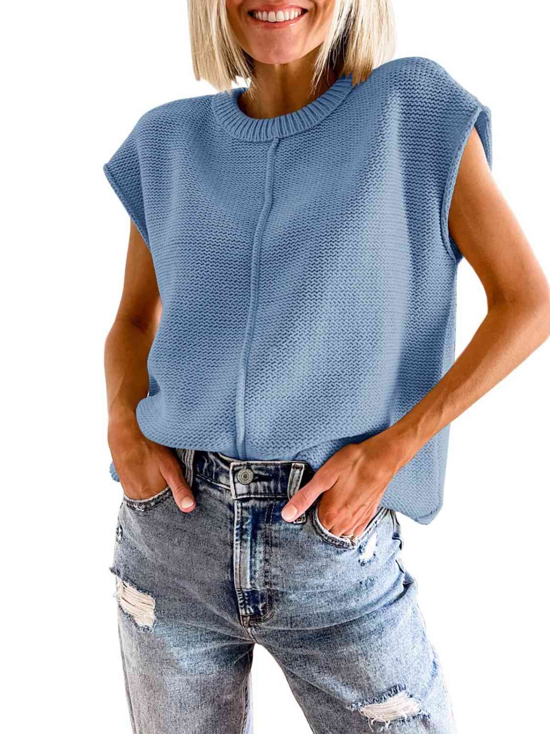 BerryBetty - Cap Sleeve Sweater Vest