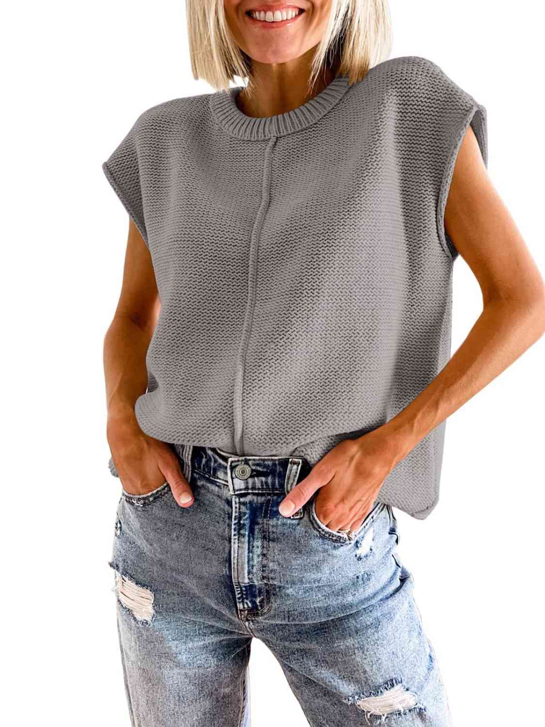 BerryBetty - Cap Sleeve Sweater Vest