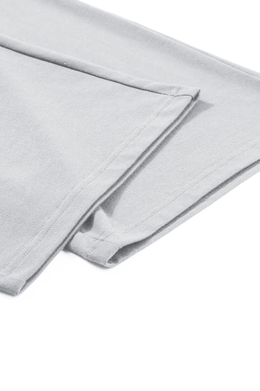 BerryBetty - Light Grey Solid Criss Cross Crop Top and Pants Active Set Loungewear