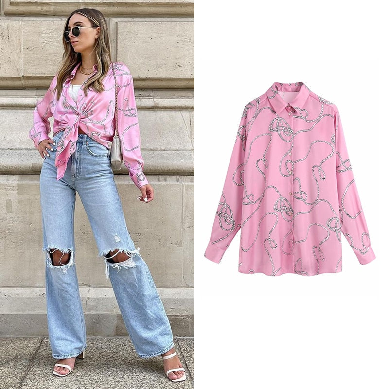 BerryBetty - women satin blouse long sleeve zebra print shirts vintage office ladies tops femme chandails fashion blusa de mujer Chandails