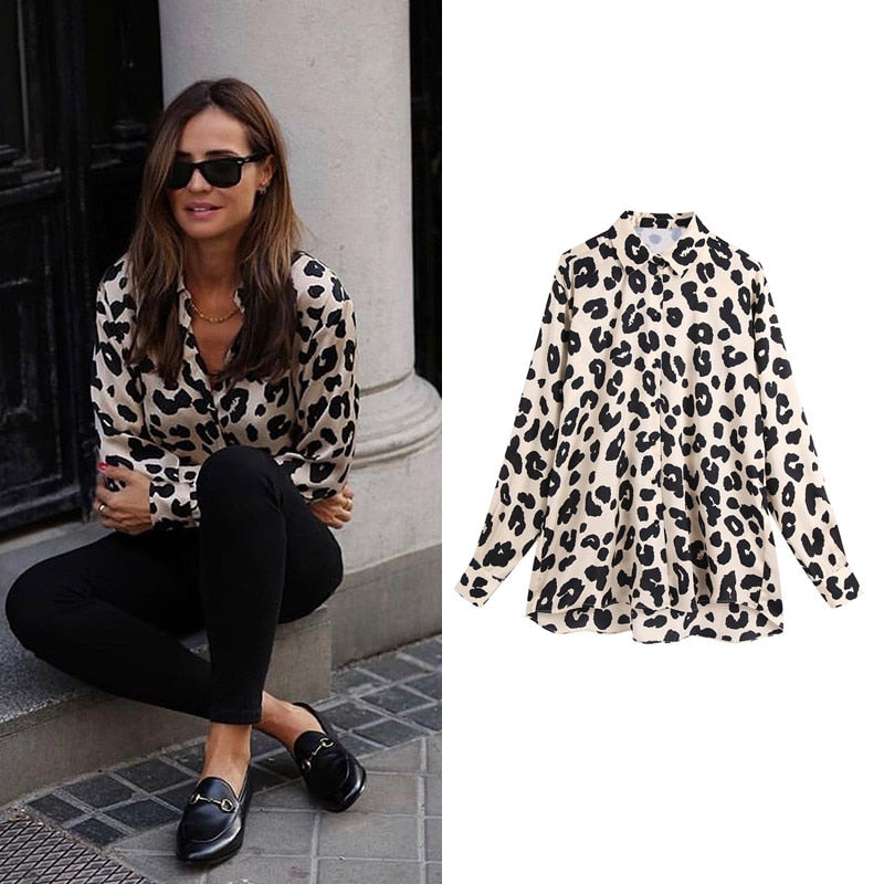 BerryBetty - women satin blouse long sleeve zebra print shirts vintage office ladies tops femme chandails fashion blusa de mujer Chandails