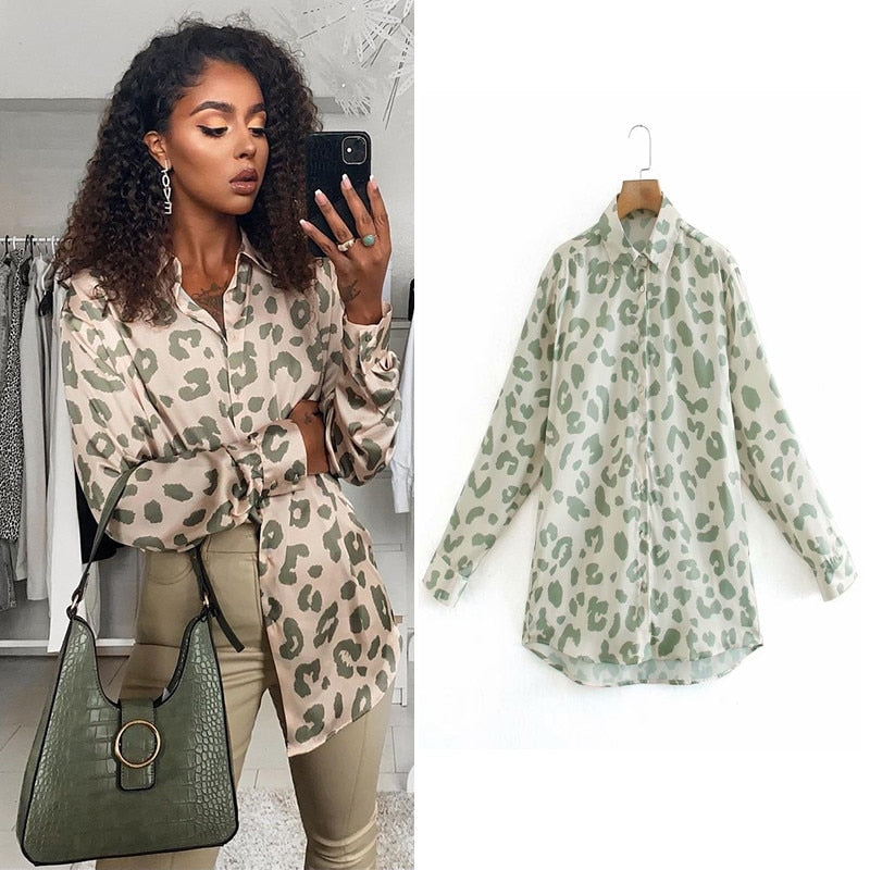 BerryBetty - women satin blouse long sleeve zebra print shirts vintage office ladies tops femme chandails fashion blusa de mujer Chandails