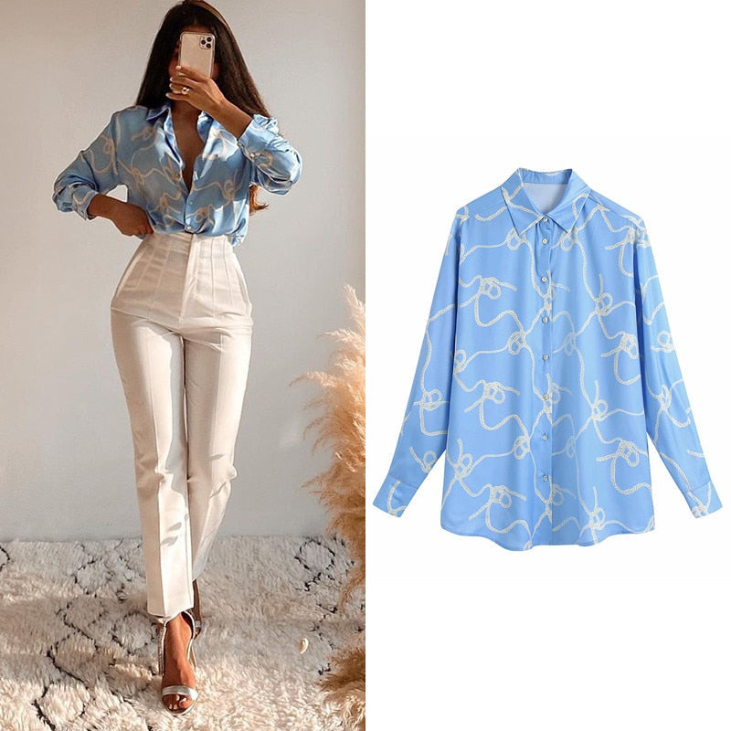 BerryBetty - women satin blouse long sleeve zebra print shirts vintage office ladies tops femme chandails fashion blusa de mujer Chandails