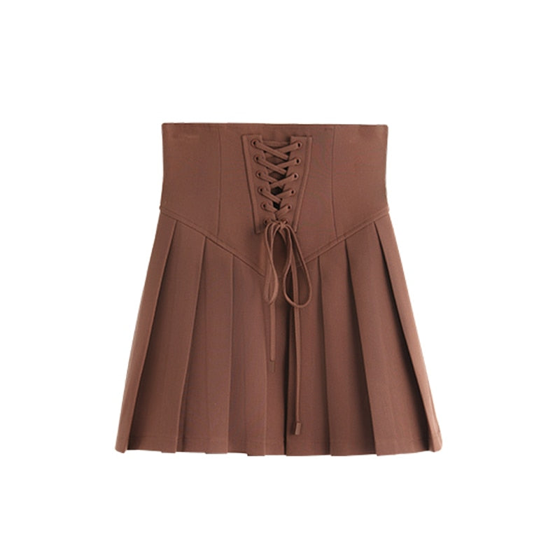 BerryBetty - Vintage Corset Tops + Mini Skirts 2 Piece Dress Set Women Elegant Blouse Y2k Crop Top Evening Party Fashion Suits Summer