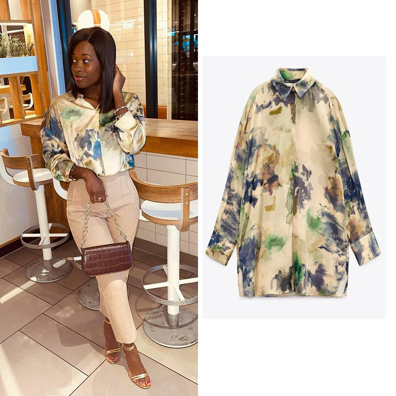 BerryBetty - women satin blouse long sleeve zebra print shirts vintage office ladies tops femme chandails fashion blusa de mujer Chandails