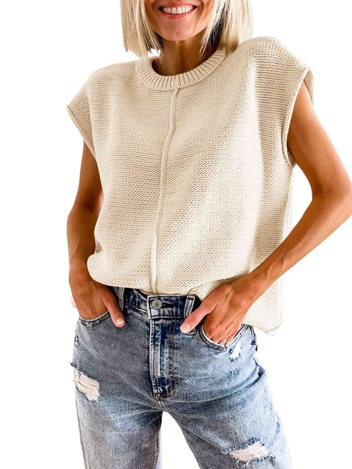 BerryBetty - Cap Sleeve Sweater Vest