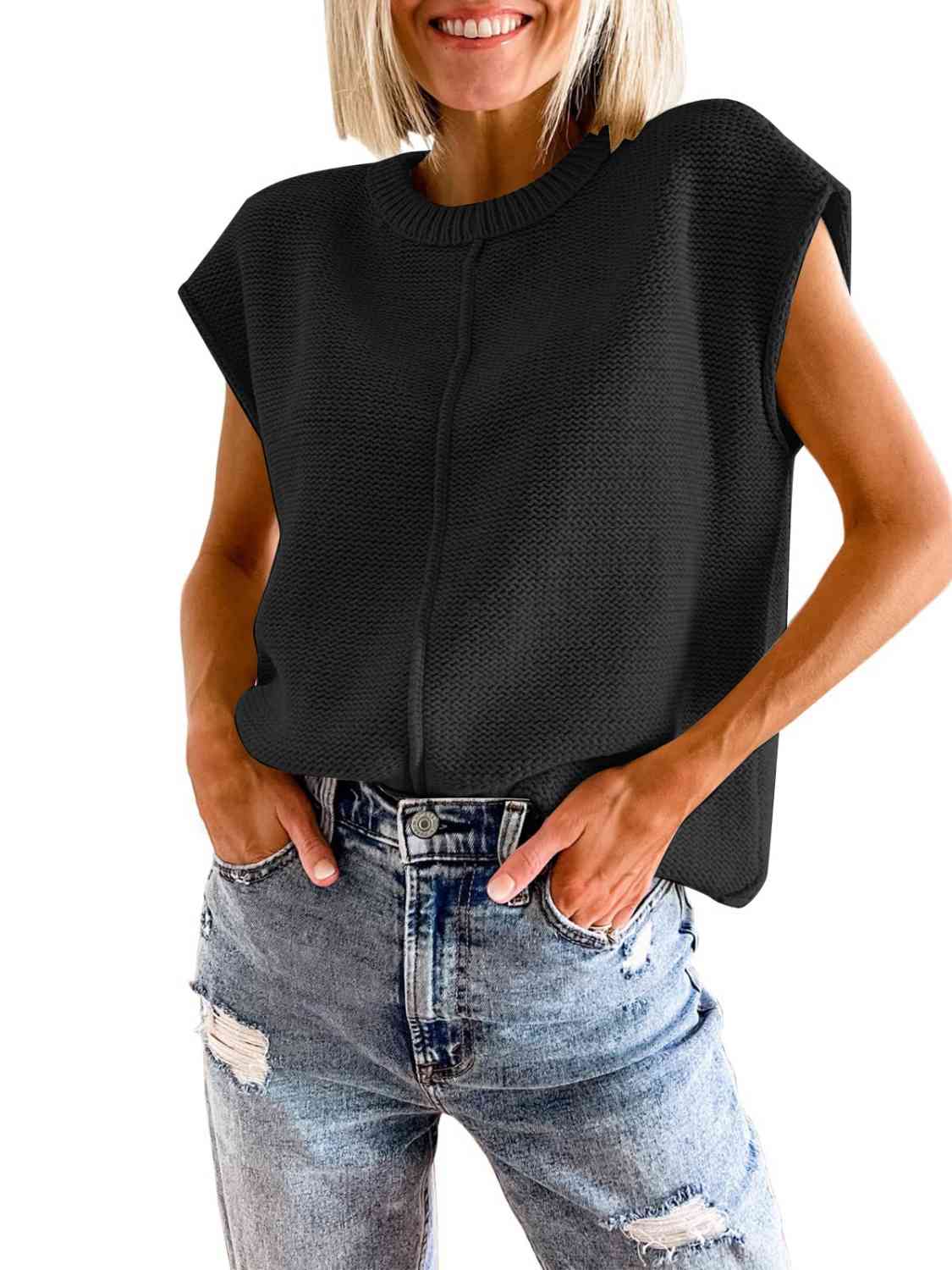 BerryBetty - Cap Sleeve Sweater Vest