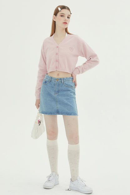 BerryBetty - V Neck Solid Color Cardigan