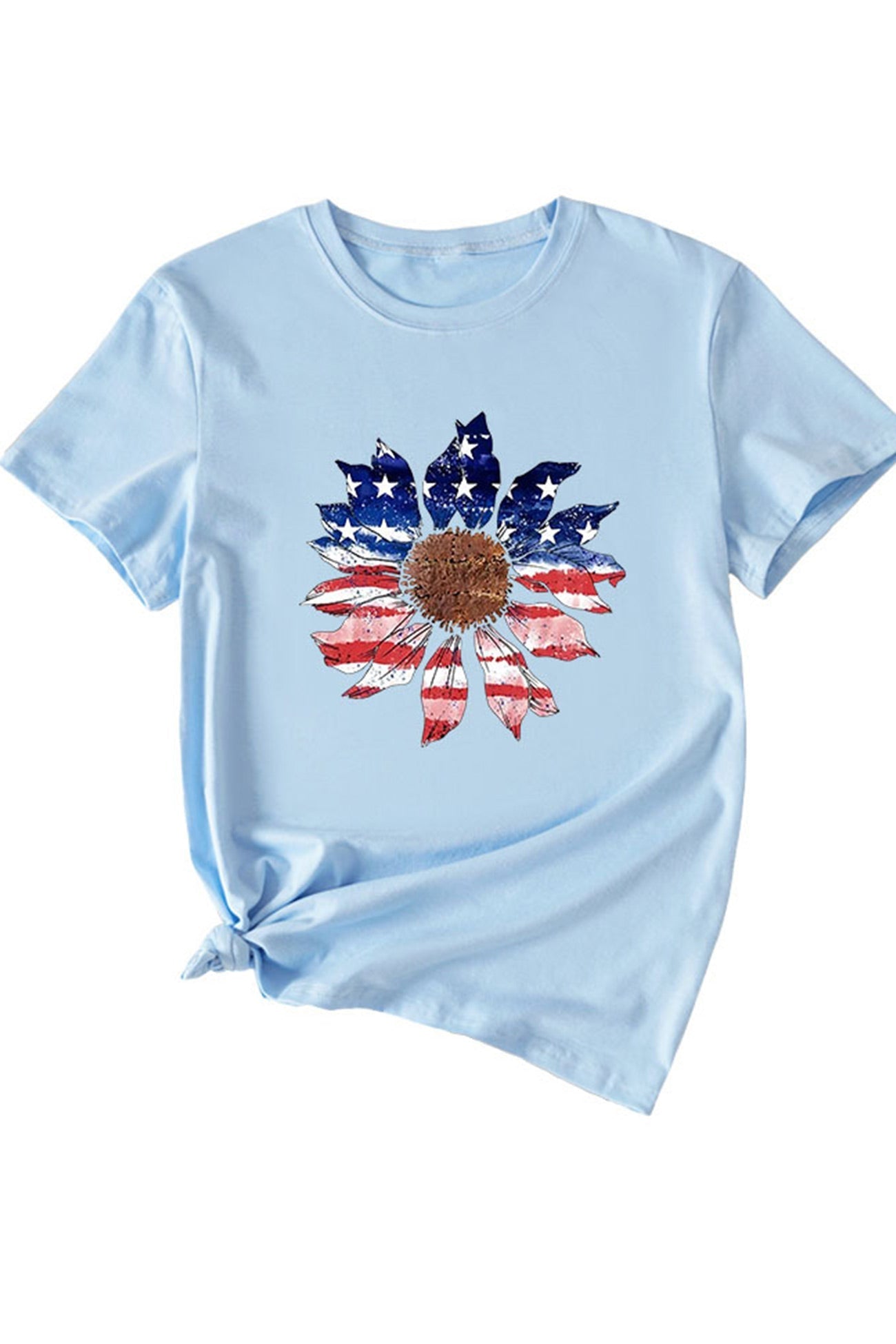 BerryBetty - Sunflower Flag Print T-shirt