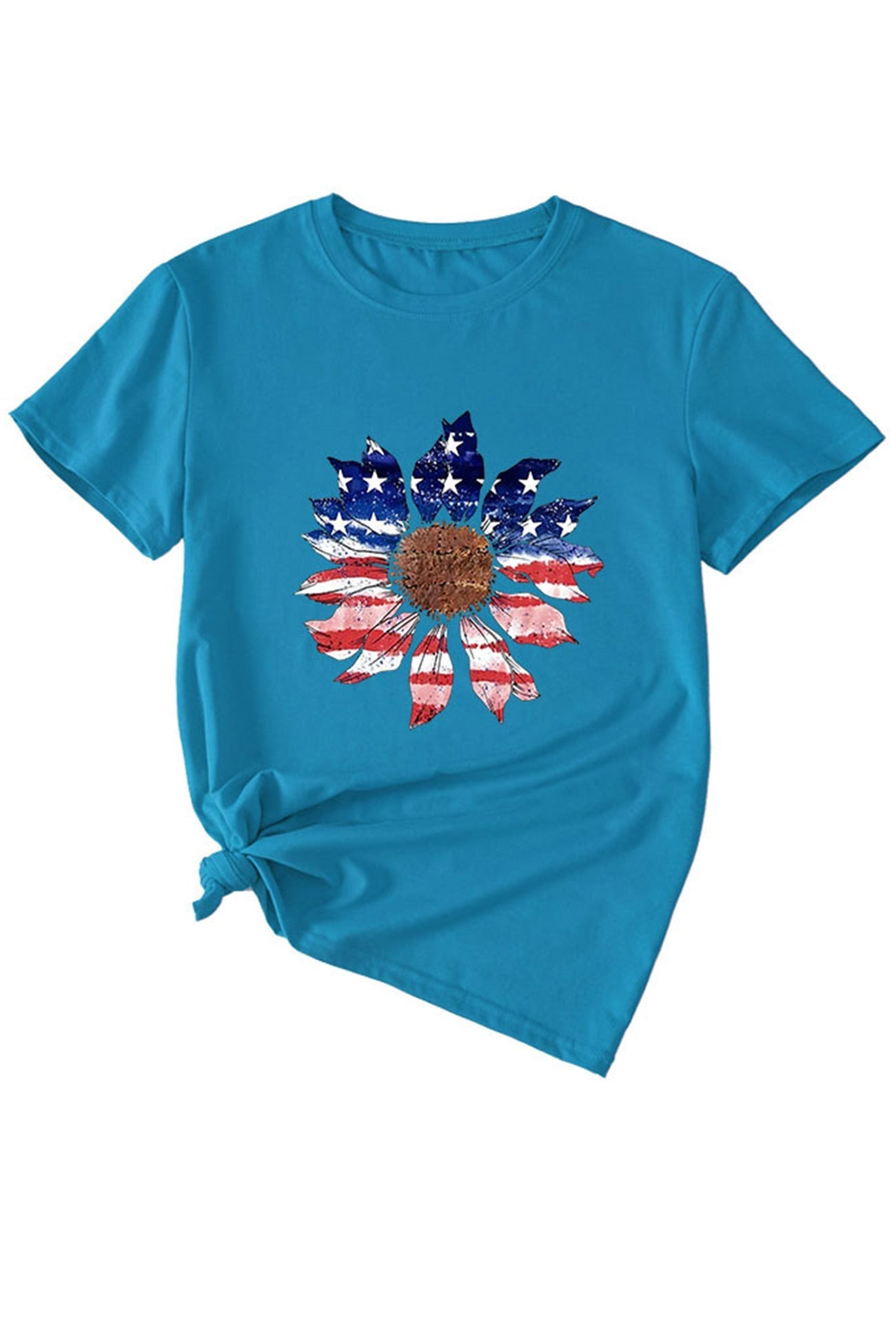 BerryBetty - Sunflower Flag Print T-shirt