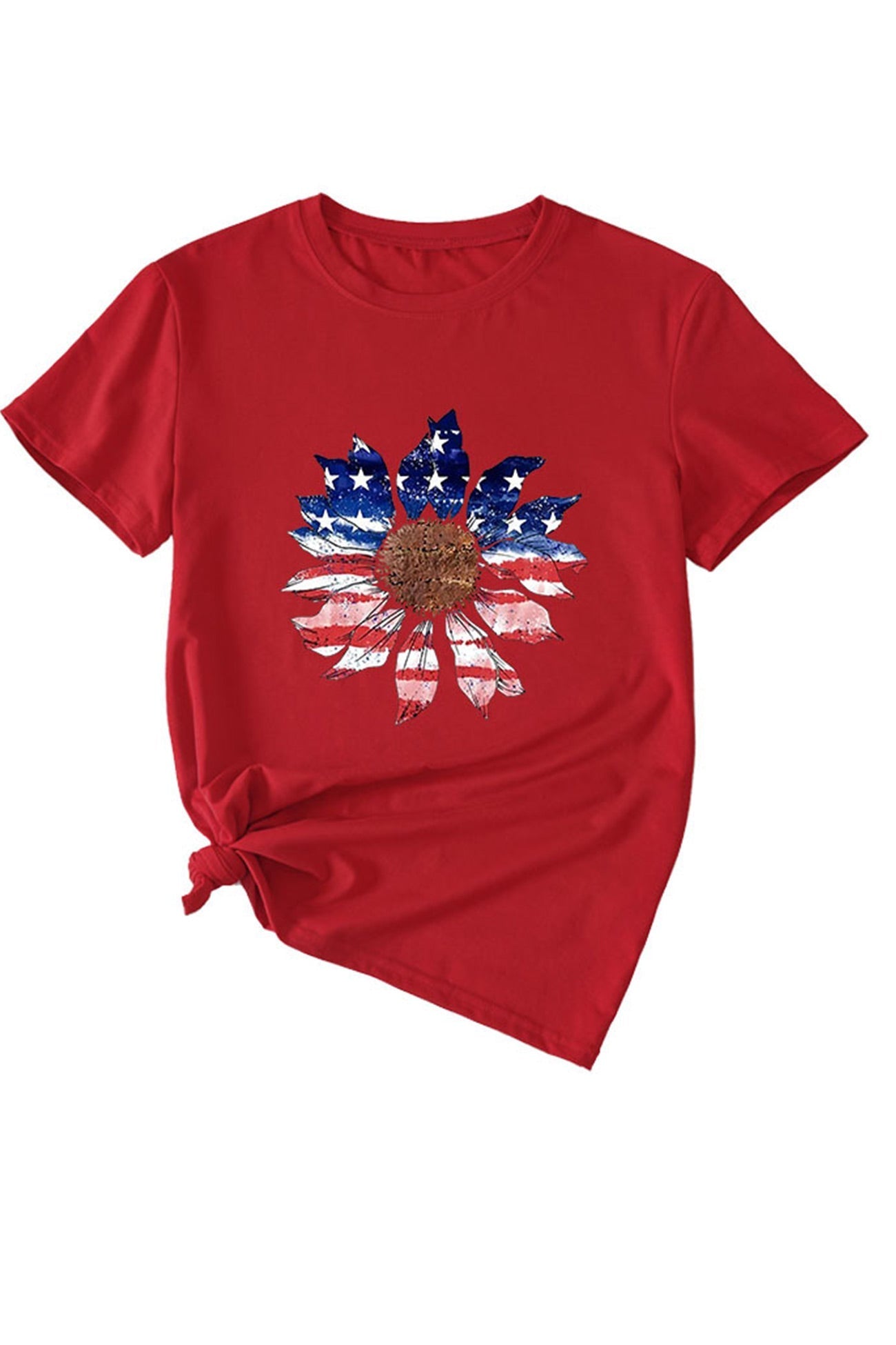 BerryBetty - Sunflower Flag Print T-shirt