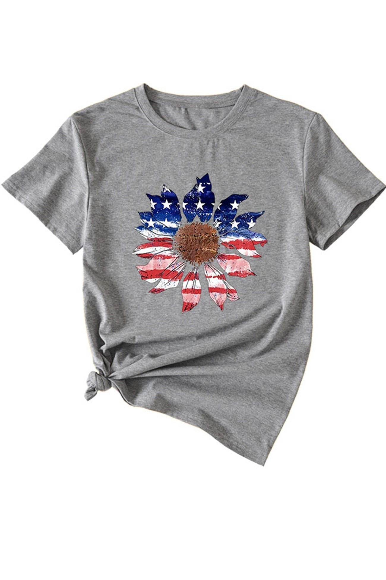 BerryBetty - Sunflower Flag Print T-shirt