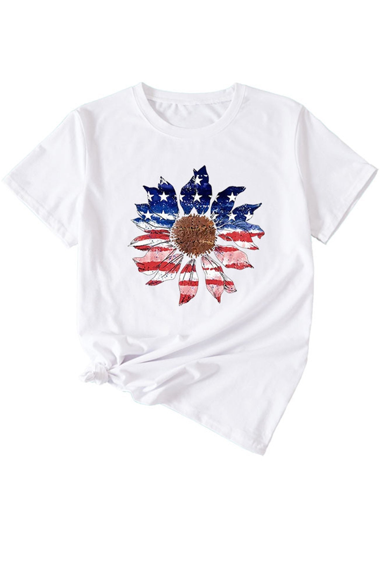 BerryBetty - Sunflower Flag Print T-shirt