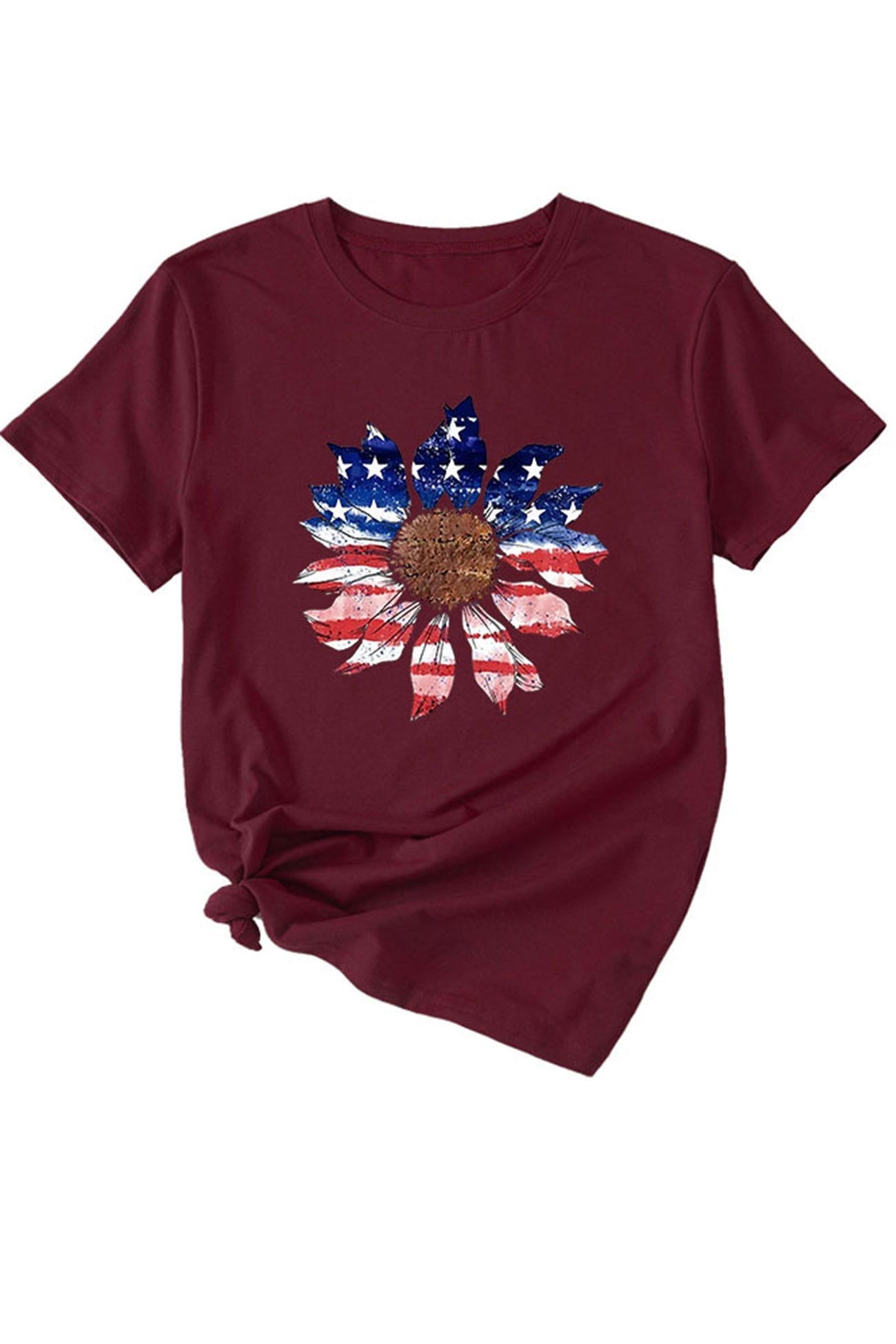 BerryBetty - Sunflower Flag Print T-shirt