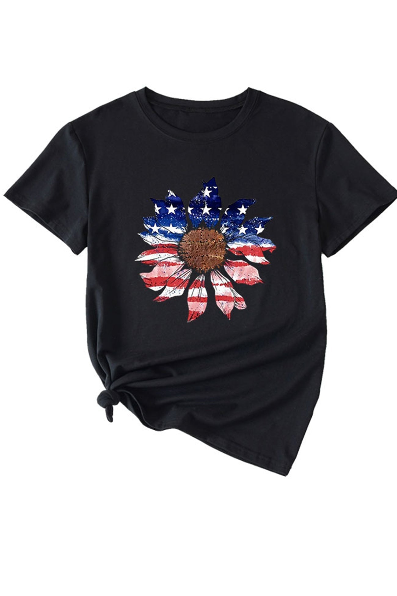 BerryBetty - Sunflower Flag Print T-shirt