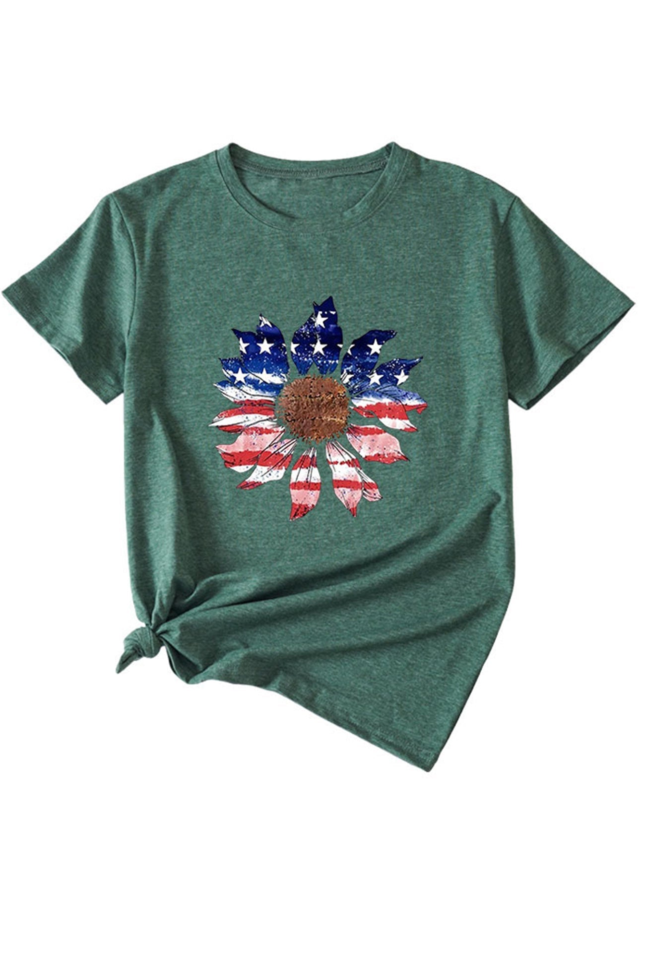 BerryBetty - Sunflower Flag Print T-shirt