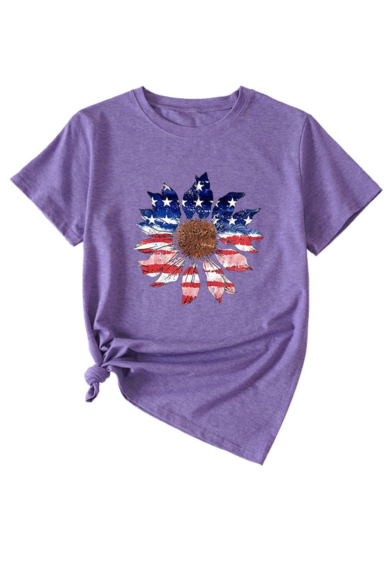 BerryBetty - Sunflower Flag Print T-shirt