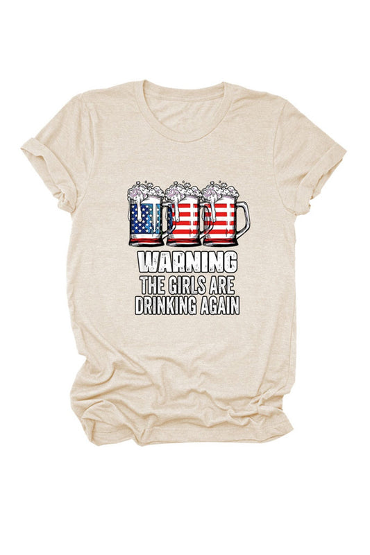 BerryBetty - Warning The Girls Are Printed  T-Shirt