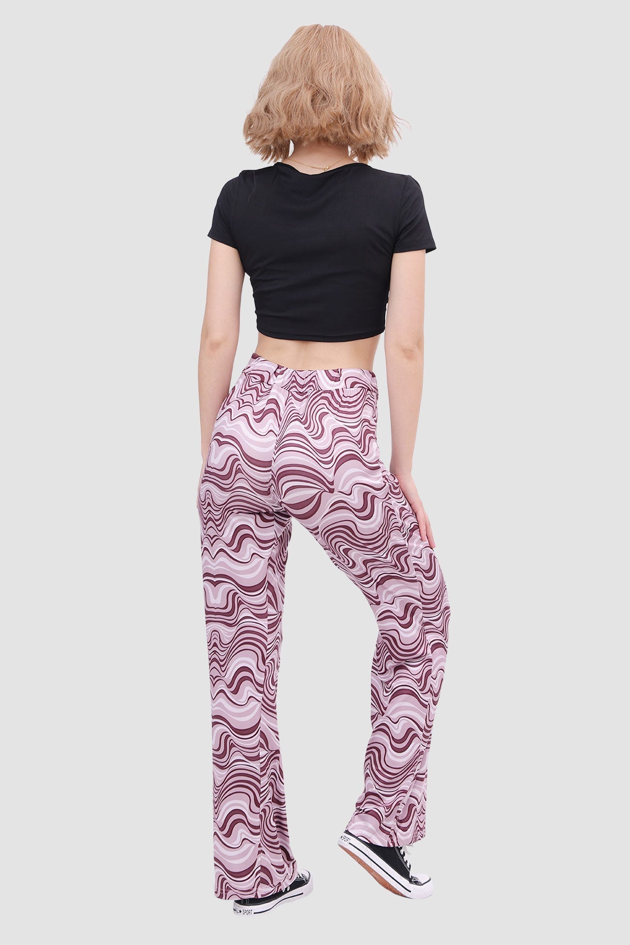 BerryBetty - Water Ripple Yoga Flared Pants