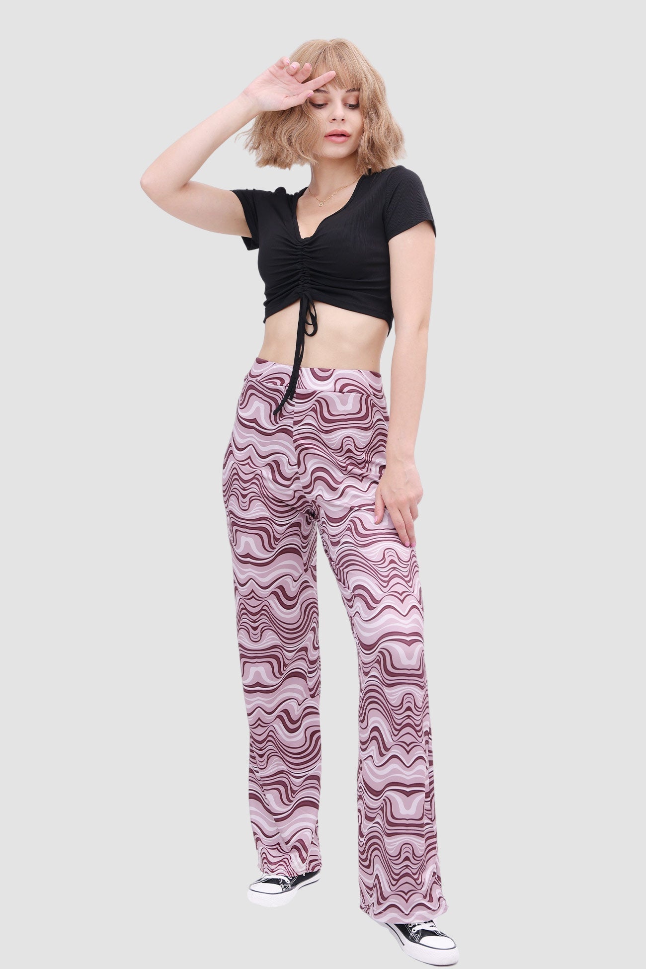 BerryBetty - Water Ripple Yoga Flared Pants