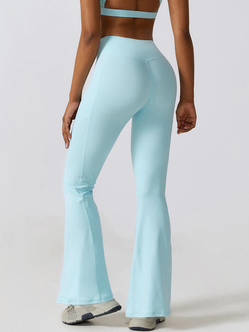 BerryBetty - Flare Leg Active Pants with Pockets