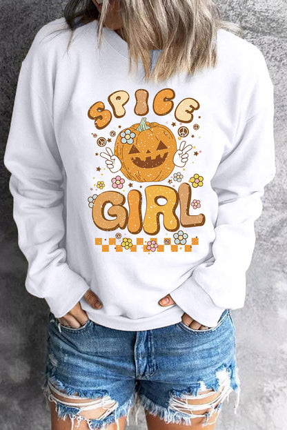 BerryBetty - Round Neck Long Sleeve SPICE GIRL Graphic Sweatshirt