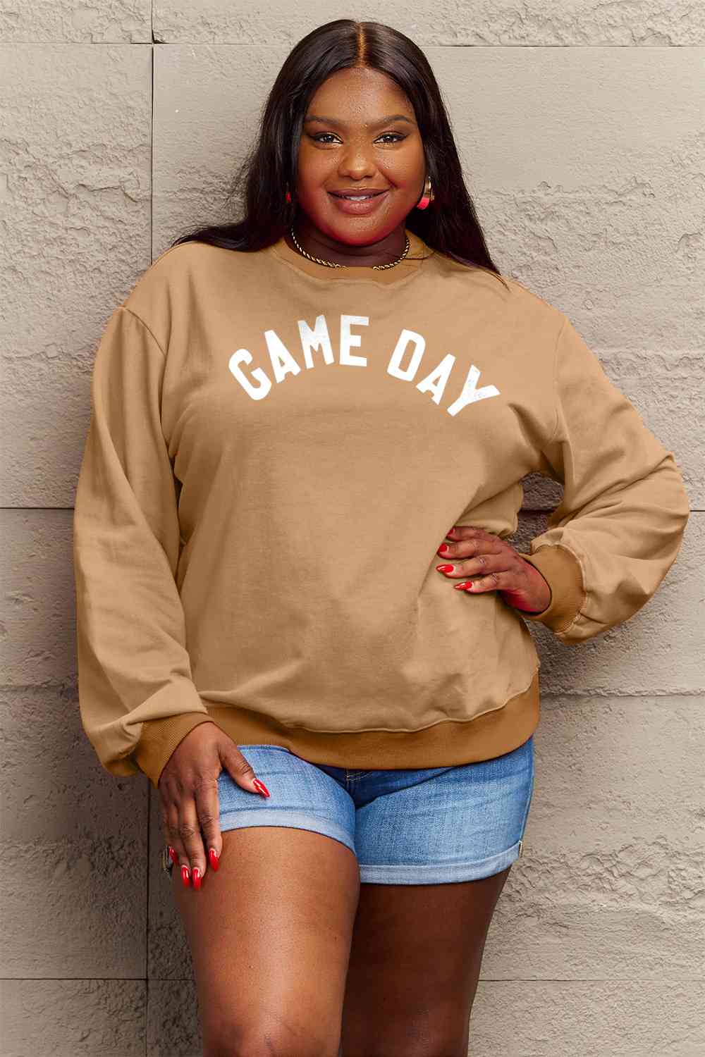 BerryBetty - Simply Love Full Size GAME DAY Graphic Sweatshirt