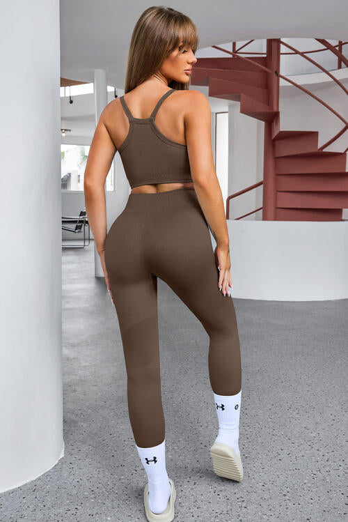 BerryBetty - Tank Cropped Active Top and Pants Set