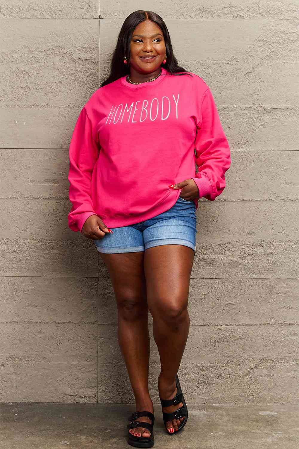 BerryBetty - Simply Love Full Size HOMEBODY Graphic Sweatshirt