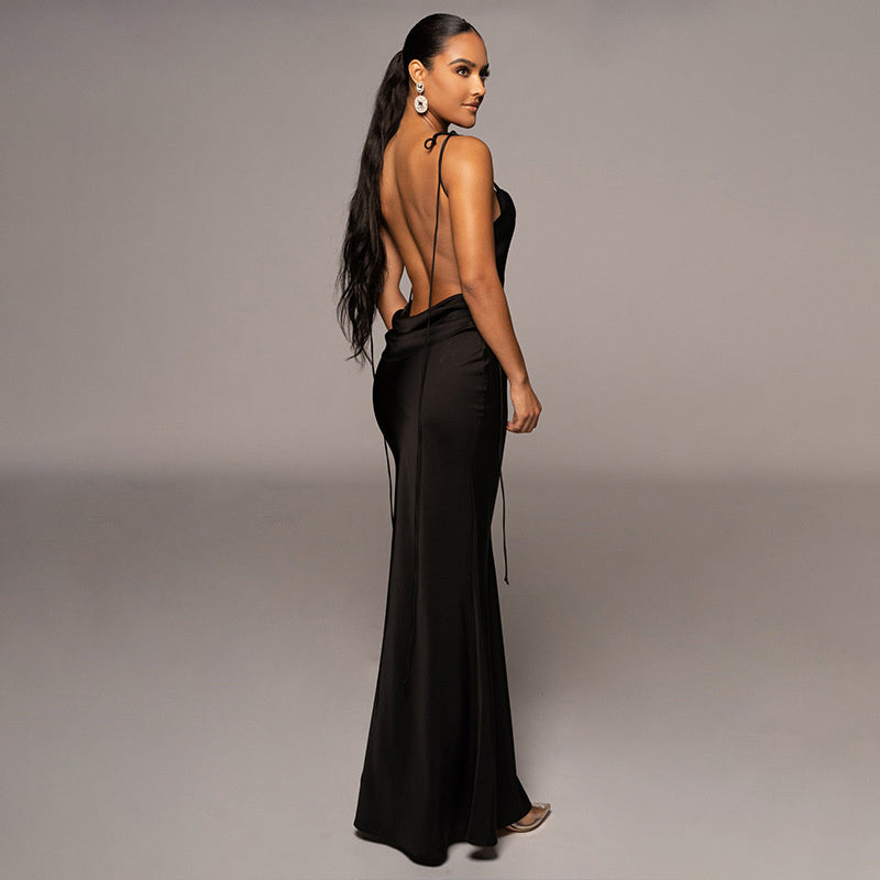 BerryBetty - Diana Backless Sleeveless Maxi Dress