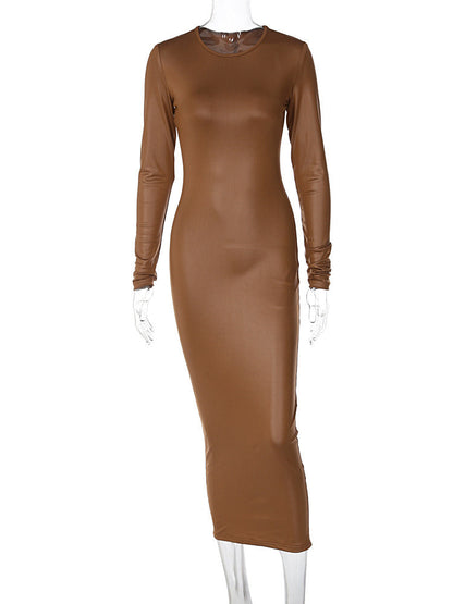 BerryBetty - Jill Full Sleeve Bodycon Midi Dress