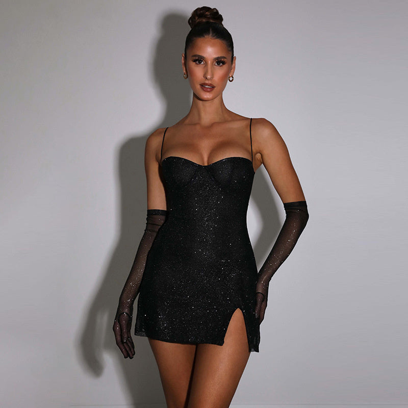 BerryBetty - Jasmine Glitter Sexy Mini Dress