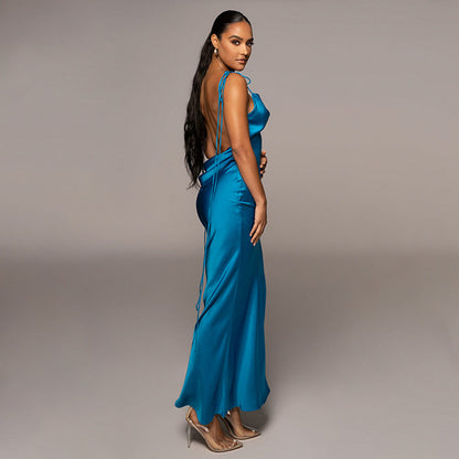 BerryBetty - Diana Backless Sleeveless Maxi Dress