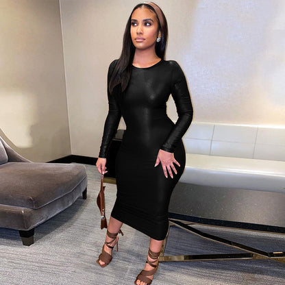 BerryBetty - Jill Full Sleeve Bodycon Midi Dress