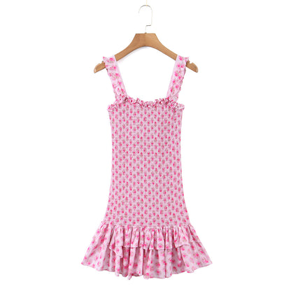 BerryBetty - Judy Pink Flower Print Mini Dress