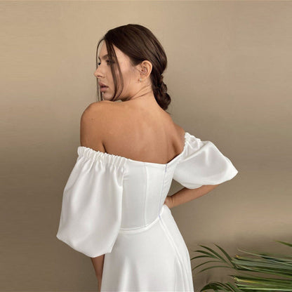 BerryBetty - Camille Slash Neck Backless Midi Dress