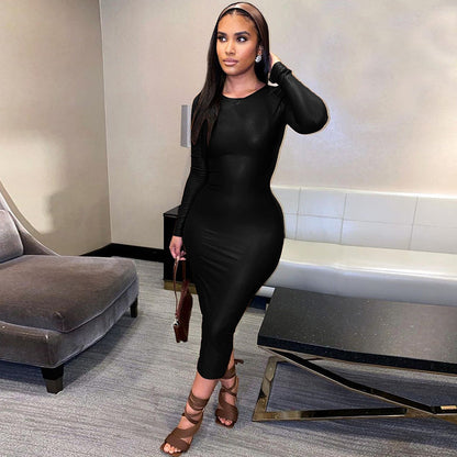 BerryBetty - Jill Full Sleeve Bodycon Midi Dress