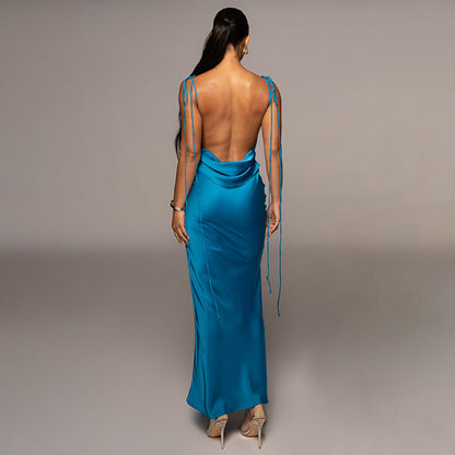 BerryBetty - Diana Backless Sleeveless Maxi Dress