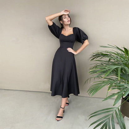 BerryBetty - Camille Slash Neck Backless Midi Dress