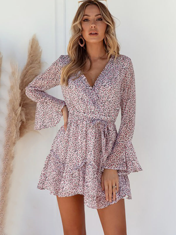 BerryBetty - Women's broken flower waist sexy dress