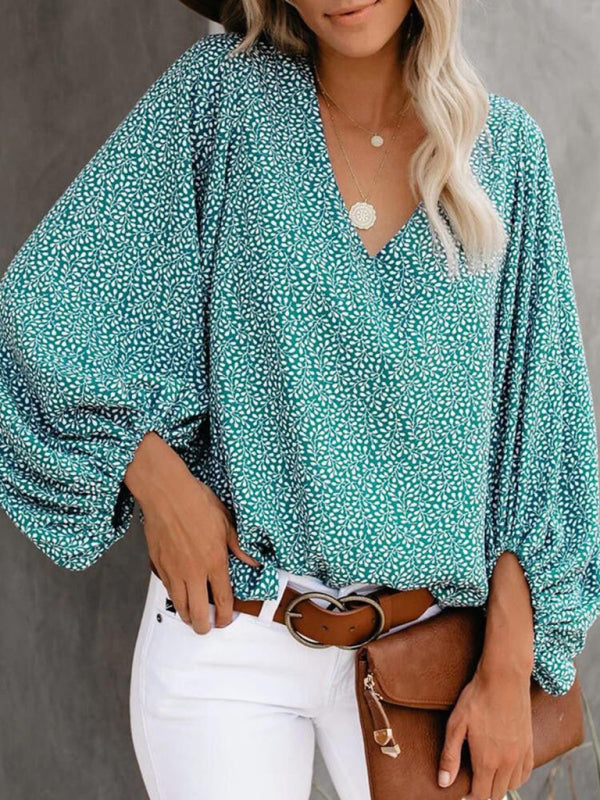 BerryBetty - Women's Floral Long Sleeve Blouse womens shirts