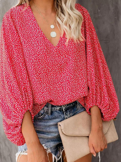 BerryBetty - Women's Floral Long Sleeve Blouse womens shirts