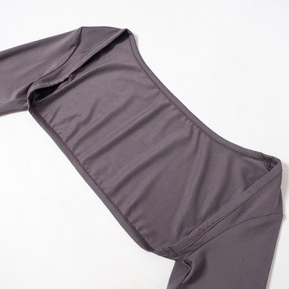 BerryBetty - Hoodie ruched shrug long sleeve solid mini dress